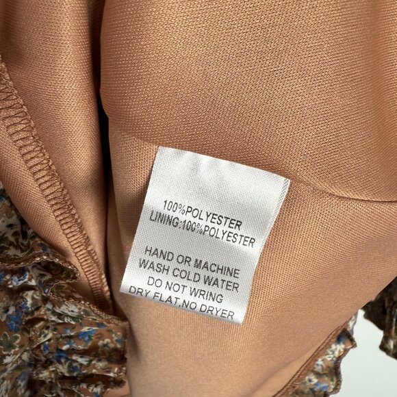 Altar’d State Chelsia Dress Floral Long Sleeves Ruffle Mini Size Medium M EUC - Picture 9 of 13